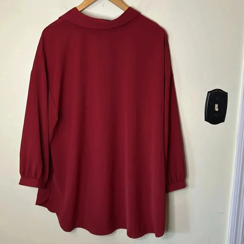 Red Express Button Down Size L - image 2